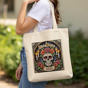 Vela del Día de Muertos, Vela de Calavera de Azúcar, Vela 2025, Vela del Día de Muertos, Vela Floral, Vela del Recuerdo, Vela Festiva