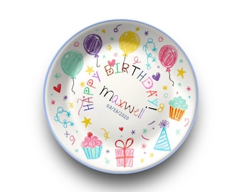 Personalized Birthday Keepsake Plate: Unbreakable Polymer, USA Made