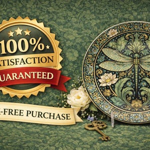 William Morris Dragonfly Decorative Plate | Unbreakable, USA Made image 9
