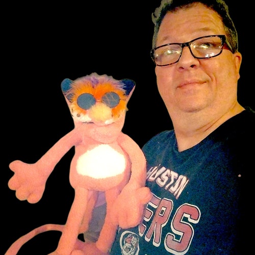 A Custom Ventriloquist Peachy Cool Cat Puppet shops