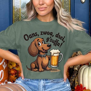 Dachshund Beer T-Shirt, Funny German Saying, Drinking Dog Tee, Oktoberfest Shirt, Bavarian Gift Idea, Novelty Cartoon Graphic