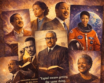 Carteles del Mes de la Historia Afroamericana / Líderes Afroamericanos Inspiradores (Descarga digital)