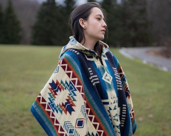 Handmade Geometric Alpaca Wool Ponchos! Unisex. Free Shipping in U.S.A, Gift Ideas!
