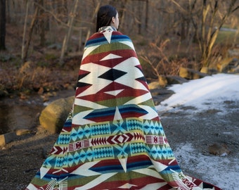 Handmade Geometric Alpaca Wool Blankets! Queen size. Free Shipping in U.S.A, Gift Ideas!