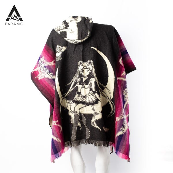 Handmade Anime Alpaca Wool Ponchos! Unisex. Free Shipping in U.S.A, Gift Ideas!