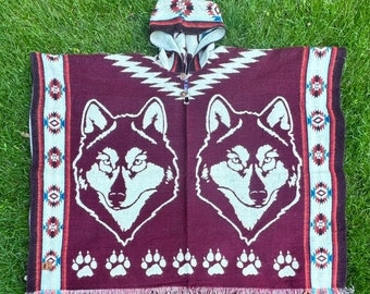 Ponchos de lã de alpaca feitos à mão! Unissex. Frete grátis nos EUA, Ideias para presentes!