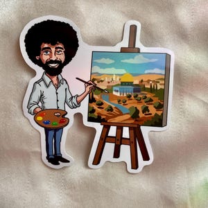 Adesivo Palestina di Bob Ross