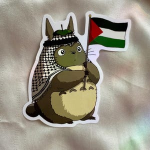Adesivo da Palestina do Studio Ghibli Totoro Chihiro