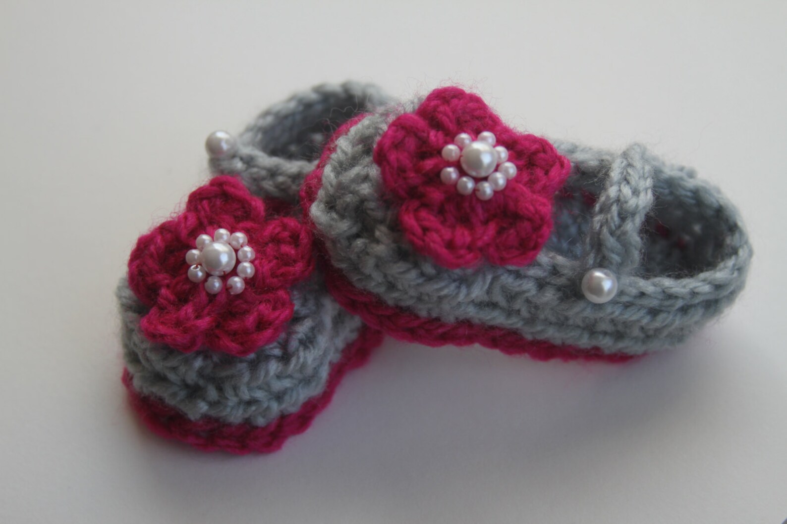 Baby Booties Infant Girl Crib Shoes Crochet Newborn Mary Janes Etsy