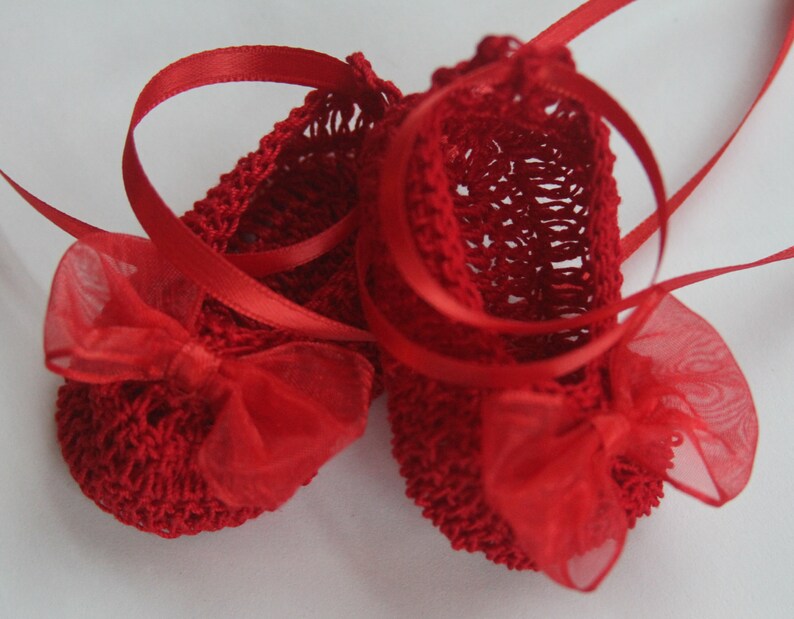 Crocheted Newborn Baby Booties Girl Crib Shoes Crochet Infant Etsy