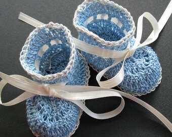 Crocheted Baby Boy Booties Infant Crib Shoes Knit Reborn Shoes Handmade Newborn Girl Booties Unisex Crib Shoes Crochet Doll Shoes Baby