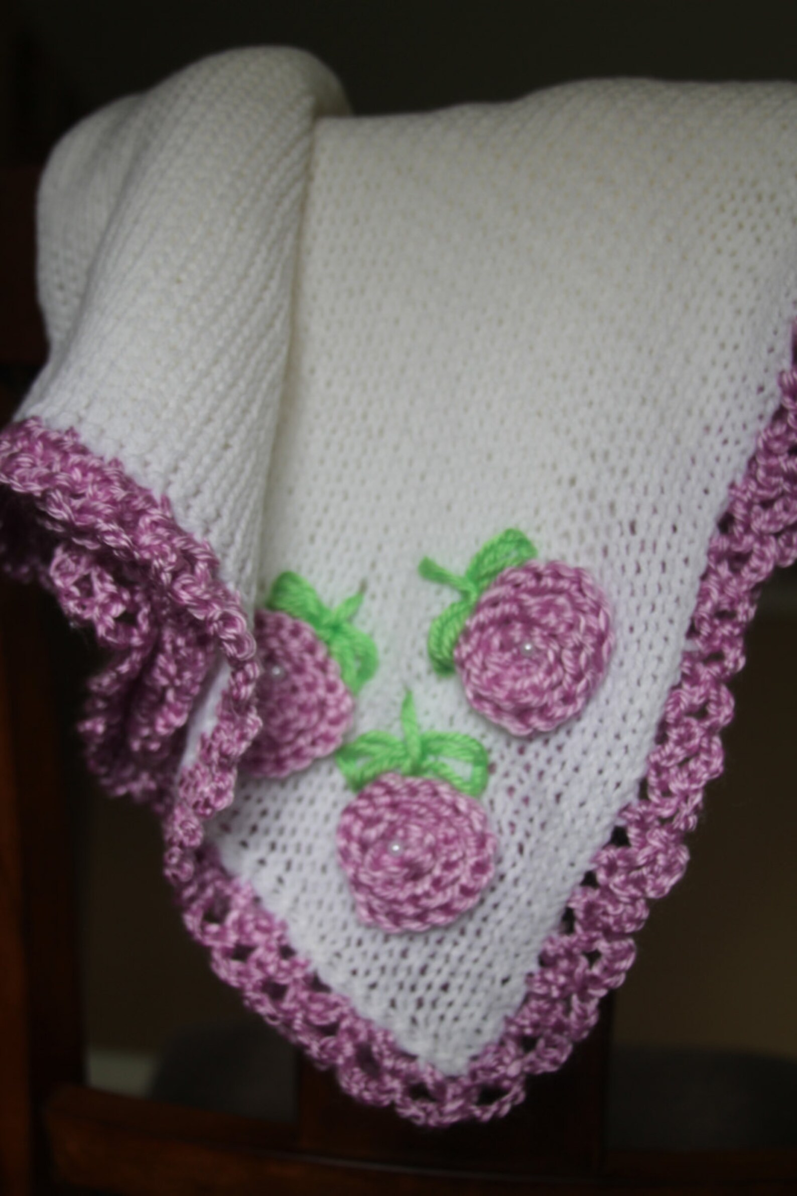 Acrylic Baby Blanket Crochet Newborn Blanket Knit Baby Photo Etsy