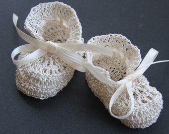 Gehäkelte Baby Booties Neugeborenen Krippe Schuhe Unisex Taufe Baby Jungen Mädchen Booties Taufe Säugling Krippe Schuhe Reborn Booties Stricken Puppenschuhe