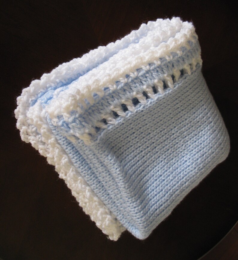 Acrylic Baby Blanket Crochet Knit Newborn Receiving Blanket Soft Infant