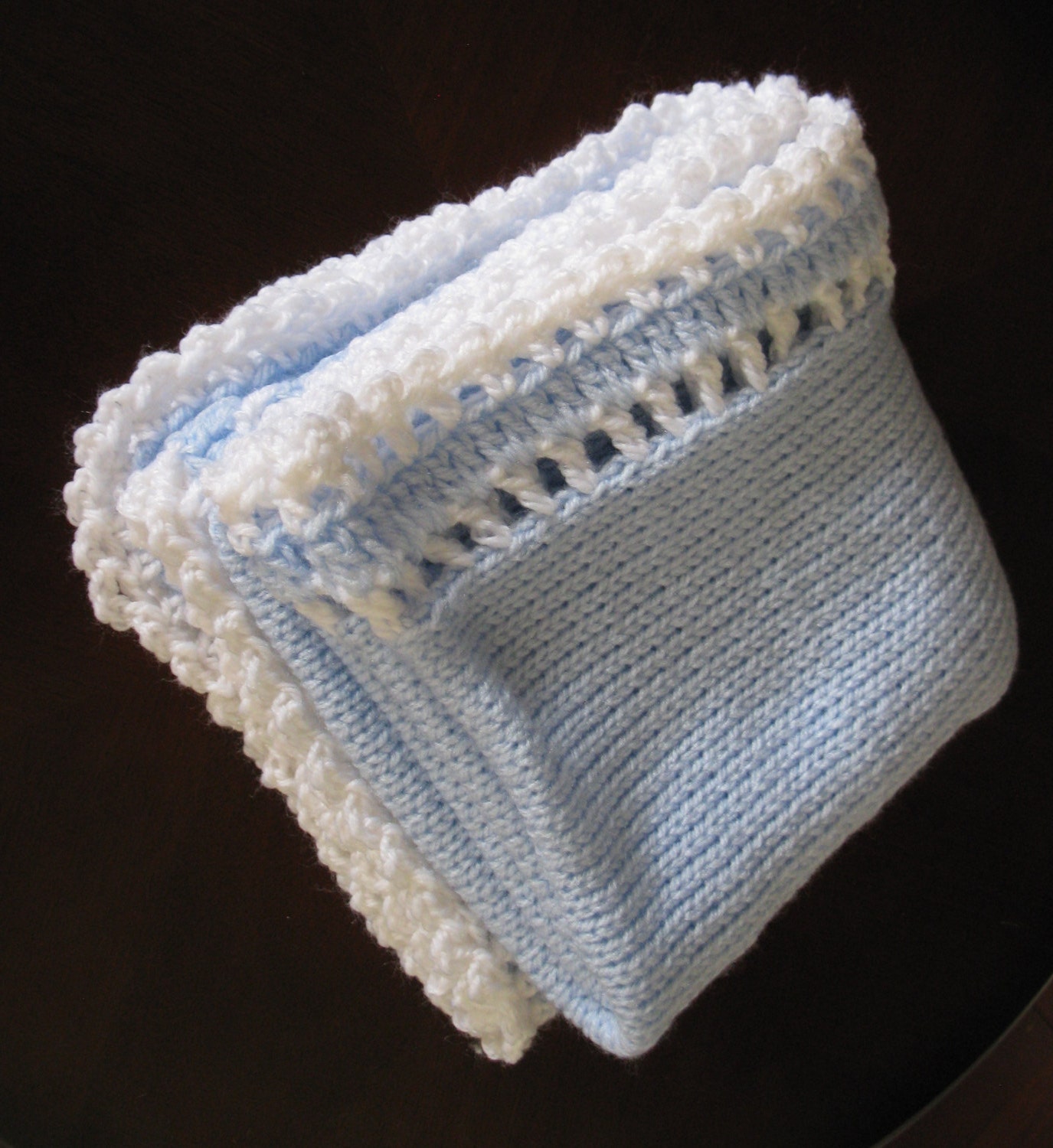Acrylic Baby Blanket Crochet Knit Newborn Receiving Blanket Soft Infant