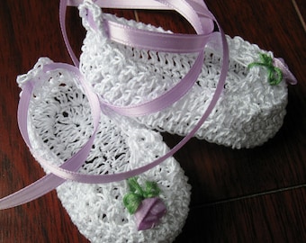 Botitas de crochet para bebé recién nacido, zapatos de cuna con rosas, zapatos de punto para bautizo, botines de bautizo, zapatos para muñeca renacida, baby shower de crochet