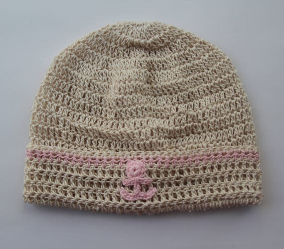 Crochet Newborn Baby Sailor Hat Infant Knit Hat Handmade Baby Etsy