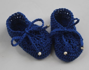 Crocheted Baby Boy Booties Infant Crib Shoes Knit Reborn Shoes Handmade Newborn Booties Unisex Crib Shoes Crochet Doll Shoes Baby Photo Prop