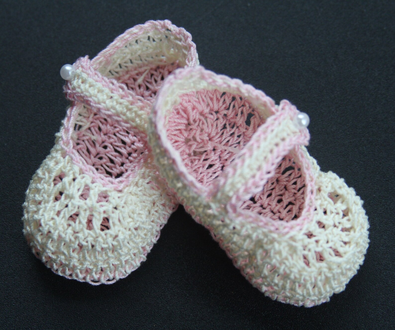 Crochet Newborn Baby Booties Mary Janes Infant Girl Crib Shoes Etsy