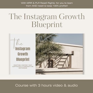 The Instagram Growth Blueprint, 3 hours video & audio, 97 pages, viral mini course