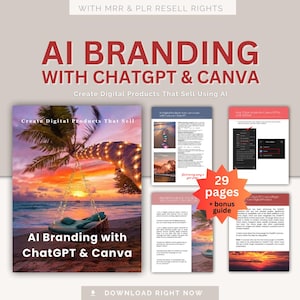 AI Branding Guide: ChatGPT & Canva, Resell Rights (Digital Download)