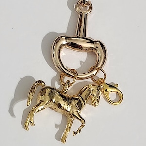 Equestrian Snaffle Bit Bracelet: Gold-Filled Horse Charm