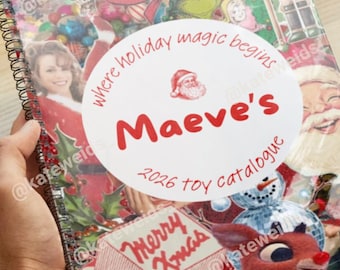 Christmas Toy Catalogue Canva Template | 90s Catalogue Nostalgia | Editable Santa Gift Guide