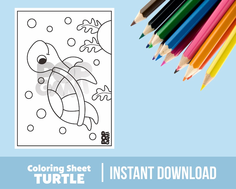 Turtle Papercraft Activity Pack: Cut, Paste & Color (digital Download ...