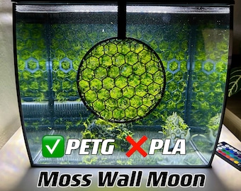 Moon Moss Wall Panel: PETG Aquascape Aquarium Decoration