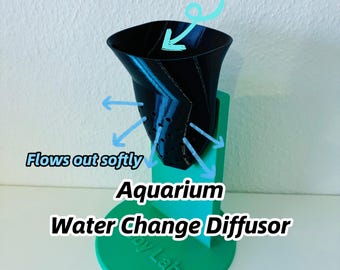 Aquarium Water Change Diffuser for Buckets Eimer Diffusor Eingießhilfe Trichter für Wasserwechsel