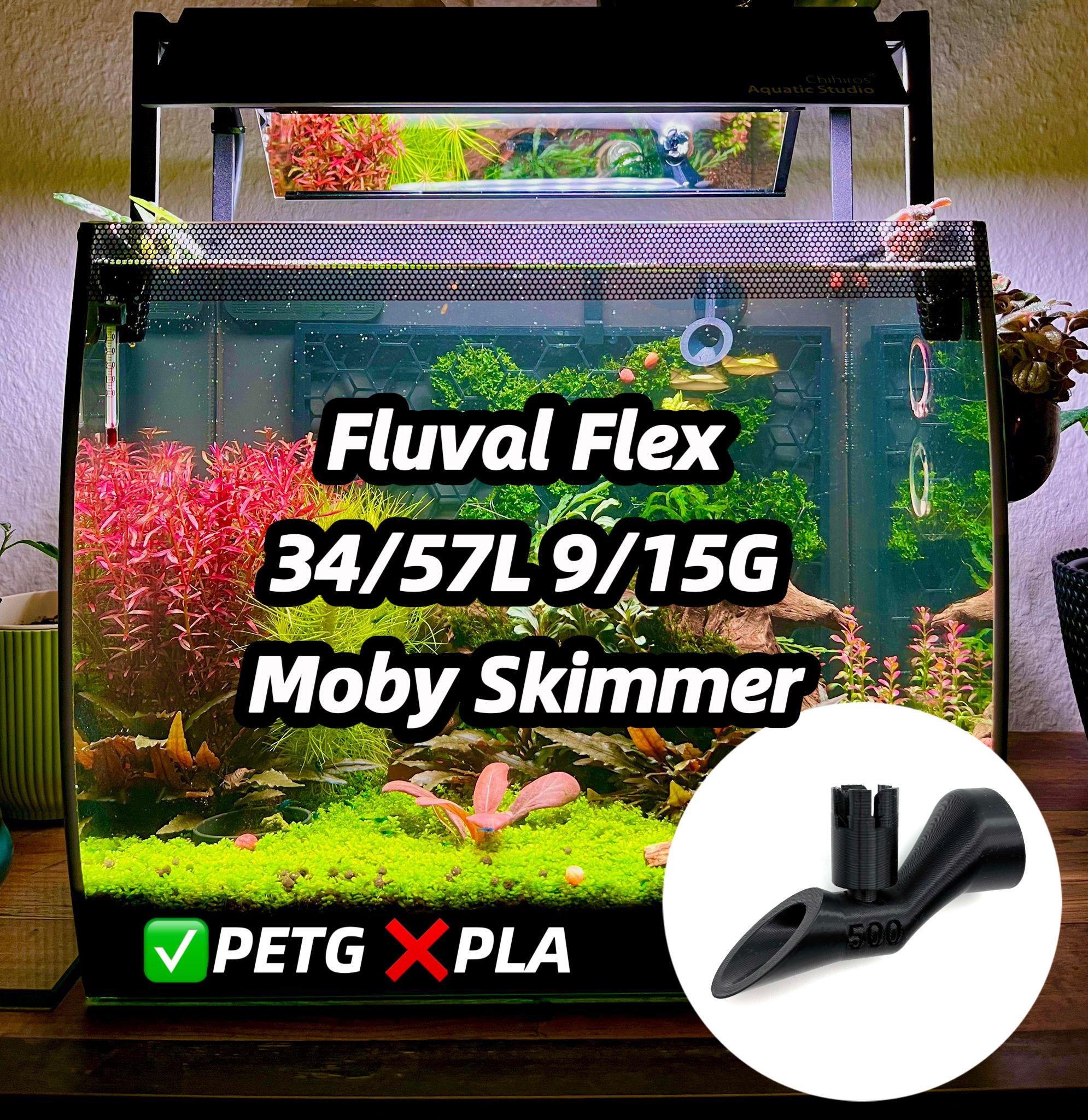 Fluval Flex Moby Surface Skimmer Oberflächenabsauger Oberflächenskimmer Aquarium Oil Removal Kahmhaut Renigung