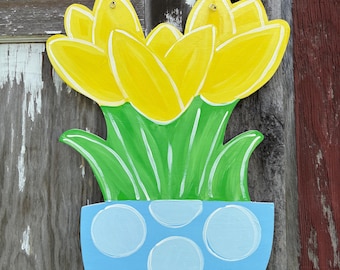 Türschild Tulpe