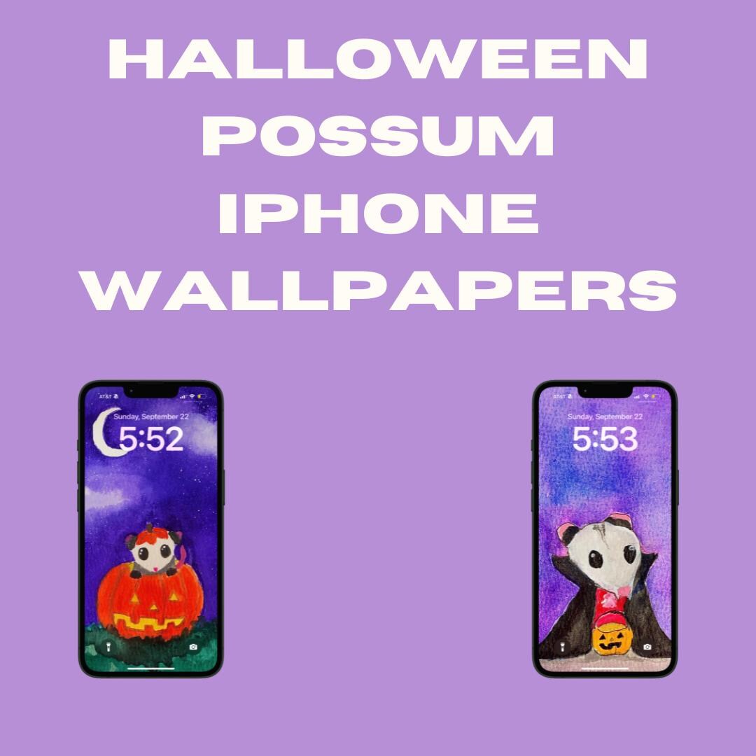 Halloween Possum Wallpapers, Vampire Possum, Pumpkin Possum, iPhone