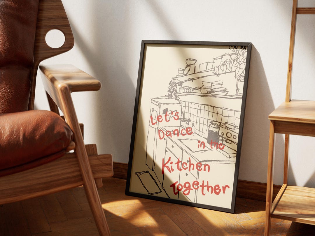 kitchen prints | 9 printables | trendy kitchen wall... Let's Dance in the Kitchen Printable Art Print Kitchen Print ...