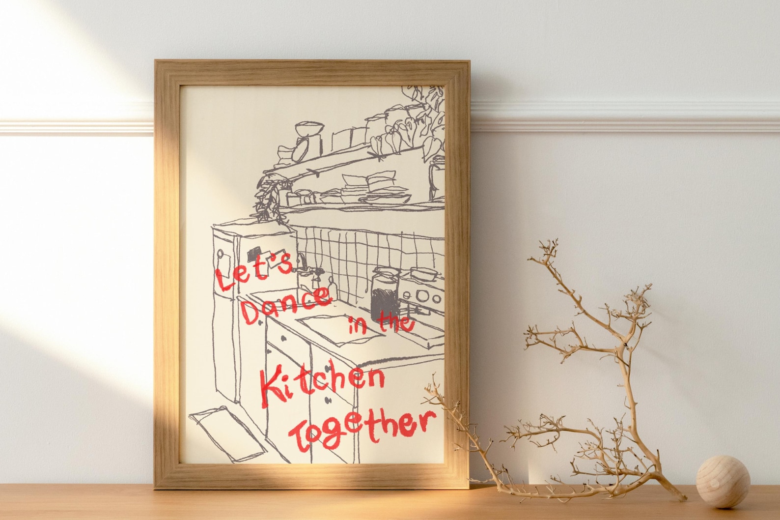 kitchen prints | 9 printables | trendy kitchen wall... Let's Dance in the Kitchen Printable Art Print Kitchen Print ...