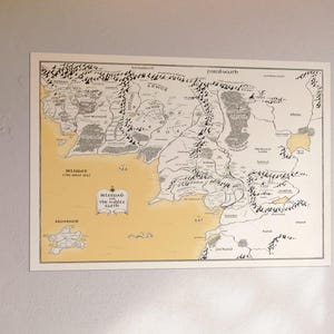 36&quot;x24&quot; Beleriand & Middle Earth Map Poster, Wall Decor(90cmx60cm)