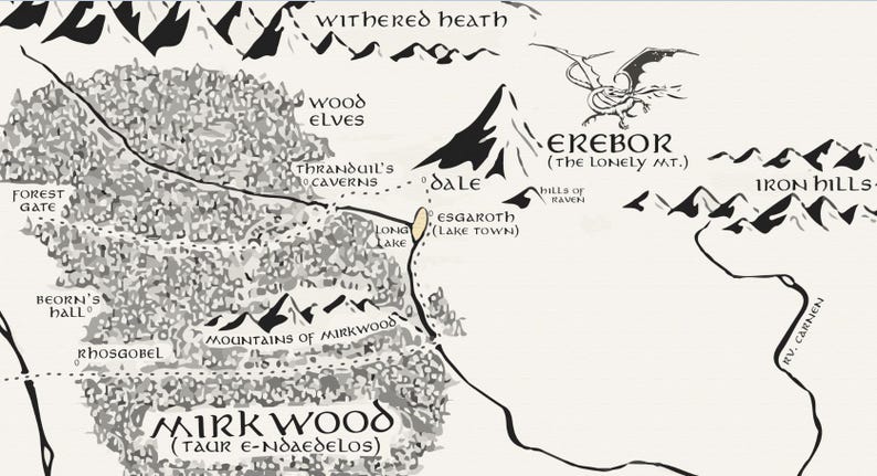 Beleriand Middle Earth Detailed Map Framed Poster Etsy beleriand-middle-earth-detailed-map-framed-poster-etsy