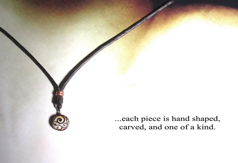 Spiral Vine Pendant Necklace. Durable, Lightweight, one of a kind little porcelain sculpture image 3