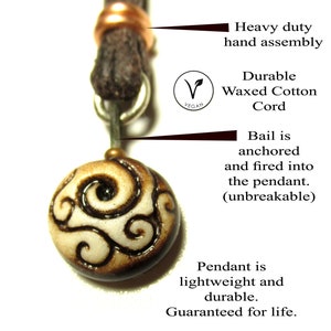 Spiral Vine Pendant Necklace. Durable, Lightweight, one of a kind little porcelain sculpture image 4