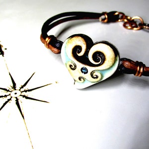 Heart of the Sea bracelet. Durable high-fired ceramic. Handmade and one of a kind. image 4