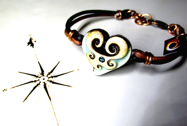 Heart of the Sea bracelet. Durable high-fired ceramic. Handmade and one of a kind. image 4