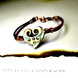 Heart of the Sea bracelet. Durable high-fired ceramic. Handmade and one of a kind. image 2