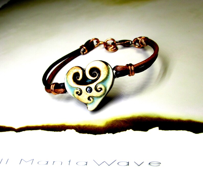 Heart of the Sea bracelet. Durable high-fired ceramic. Handmade and one of a kind. image 2