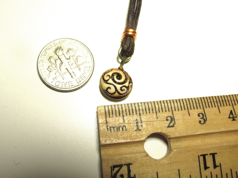 Spiral Vine Pendant Necklace. Durable, Lightweight, one of a kind little porcelain sculpture image 6