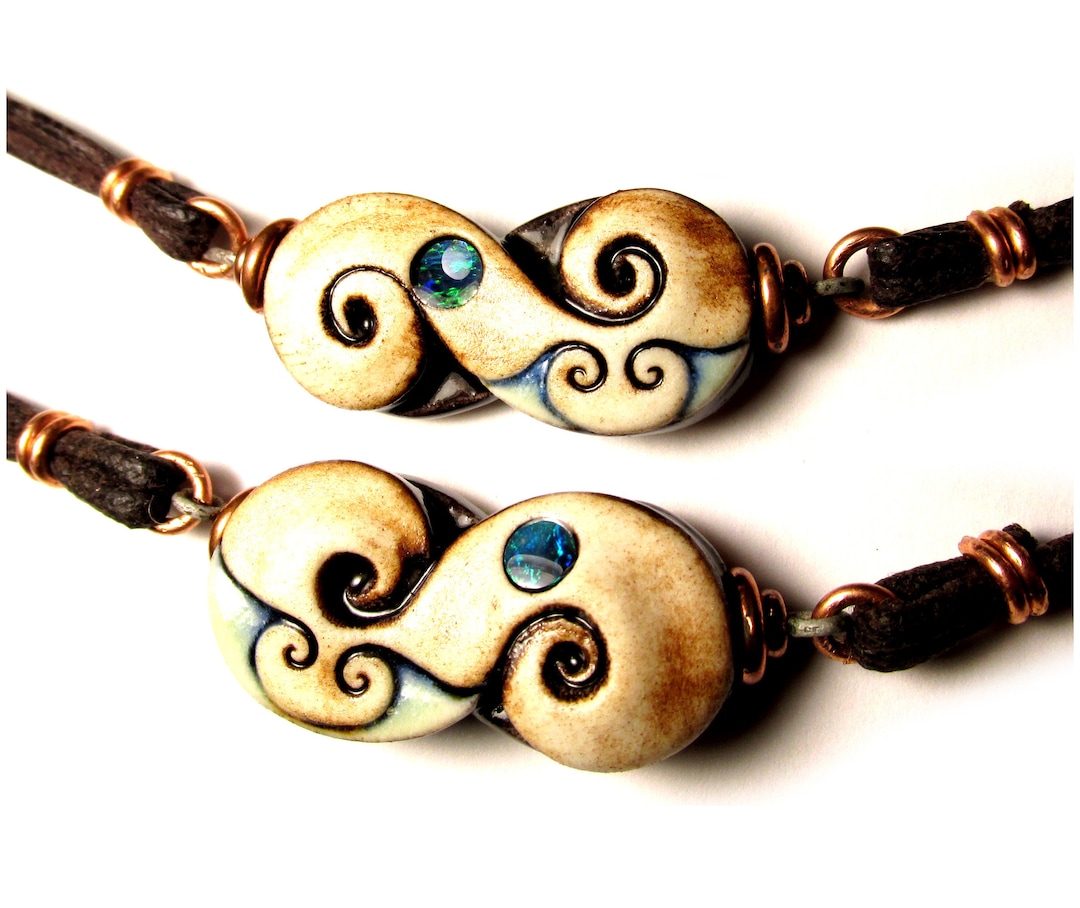 Matching Personalized Infinity Necklaces or Bracelets. Handmade. Ooak ...