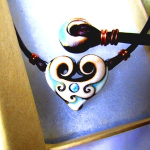 Heart of the Sea. Fully adjustable necklace by MantaWave. Durable. One of a kind. image 2