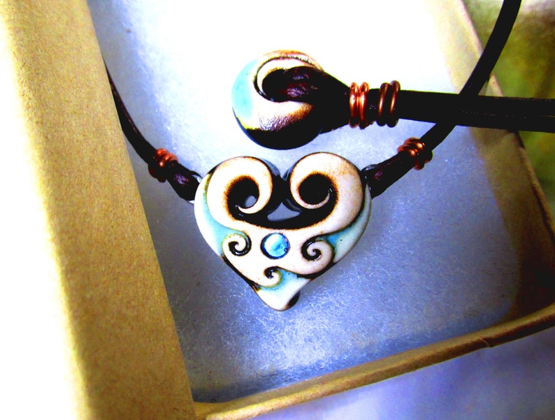 Heart of the Sea. Fully adjustable necklace by MantaWave. Durable. One of a kind. image 2