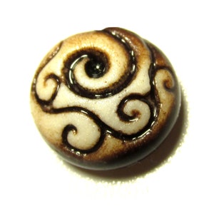 Spiral Vine Pendant Necklace. Durable, Lightweight, one of a kind little porcelain sculpture image 1