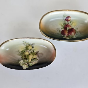 Antique Three Crown China Bowls – Hand Painted Porcelain – Gold Trim – Vintage Decorative Bowls