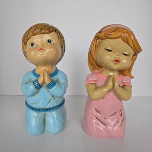 Vintage Praying Boy and Girl Figurines – Sweet Religious Home Decor